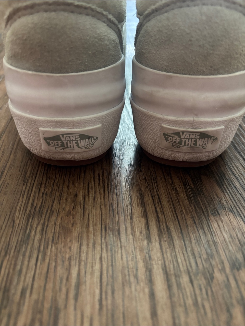 Vans Old Skool Stacked Platform Sneakers Light Sage Gray Suede Checkerboard W7 M - Picture 4 of 10